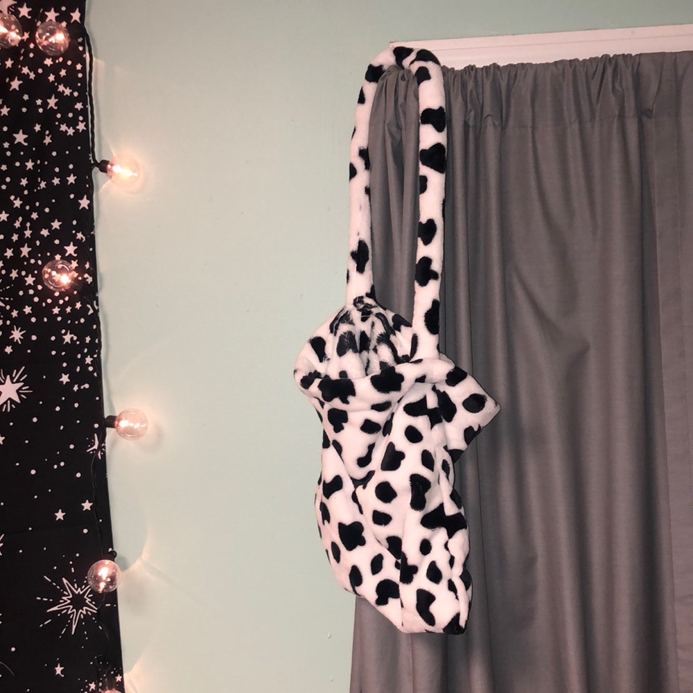 cow print shoulder bag
